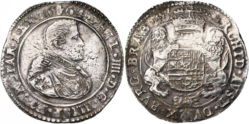 BRABANT, Duché, Philippe IV (1621-1665), AR ducaton, 1664, Anvers. Deuxième type...