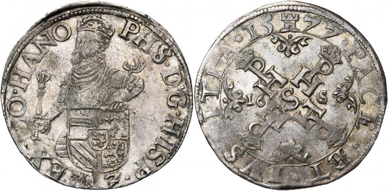 HAINAUT, Comté, Les Etats en révolte (1577-1579), AR demi-écu des Etats, 1577, M...