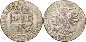 FRANCE, CHATEAU-RENAUD, Principauté, Louise-Marguerite de Lorraine (1614-1629), AR 4 patards, s.d. Imitation du Schilling d''Ernest III de Schauenburg...