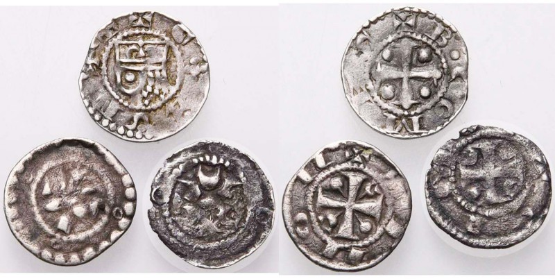 VLAANDEREN, Graafschap, lot van 3 kleine denarii: Atrecht (Arras), 1140-1180, mu...