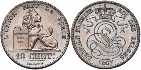 BELGIQUE, Royaume, Léopold Ier (1831-1865), Cu 10 centimes, 1847 sur 1837. BRAEMT F. avec point. Bogaert 346C. Petits coups sur la tranche.
Superbe