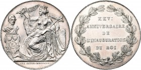 BELGIQUE, Royaume, Léopold Ier (1831-1865), AR 2 francs, 1856FR. 25e anniversaire de l''inauguration du roi. Dupriez 576.
Superbe