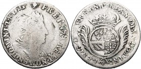 FRANCE, Royaume, Louis XIV (1643-1715), AR huitième d''écu de Flandre aux palmes, date illisible [1693-1700]W, Lille. 2e réformation. D/ B. cuir. à d....