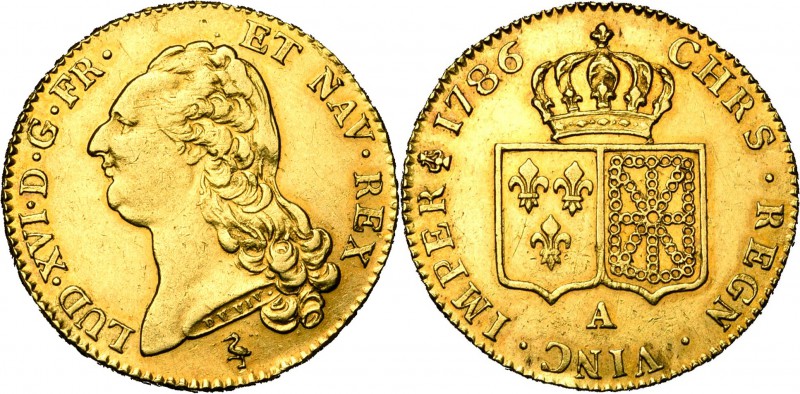 FRANCE, Royaume, Louis XVI (1774-1793), AV double louis d''or à la tête nue, 178...