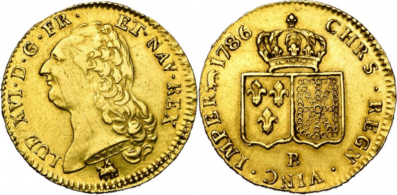 FRANCE, Royaume, Louis XVI (1774-1793), AV double louis d''or à la tête nue, 178...