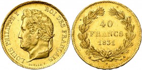 FRANCE, Louis-Philippe (1830-1848), AV 40 francs, 1831A, Paris. Gad. 1106. Petits coups.
presque Superbe