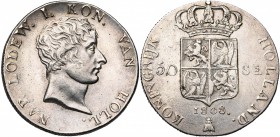 NEDERLAND, Koninkrijk Holland, Lodewijk Napoleon (1806-1810), AR 50 stuiver, 1808, Utrecht. Sch. 149; Dav. 228.
Zeer Fraai
