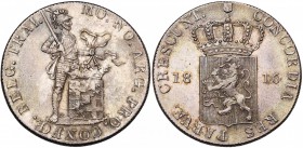 NEDERLAND, Koninkrijk, Willem I (1815-1840), AR rijksdaalder (zilveren dukaat), 1816, Utrecht. Geslagen voor de handel op de Oostzeelanden. Sch. 235; ...