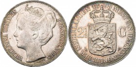 NEDERLAND, Koninkrijk, Wilhelmina (1890-1948), AR 2 1/2 gulden, 1898. Sch. 782; Dav. 237. Krasjes.
Zeer Fraai à Prachtig