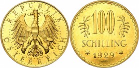 AUTRICHE, République (1918-), AV 100 Schilling, 1929. Jaeckel 437; Fr. 520. Fines griffes.
Superbe