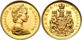 CANADA, Elisabeth II (1952-), AV 20 dollars, 1967. Centennial. Fr. 5.
Flan poli