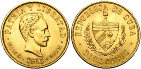 CUBA, République (1902-), AV 10 pesos, 1916. Jose Marti. Fr. 3.
presque Superbe