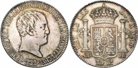 ESPAGNE, Ferdinand VII (1808-1833), AR 20 reales, 1822SR, Madrid. C.C.T. 363. Belle patine.
Très Beau/Très Beau à Superbe