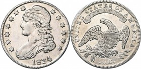 ETATS-UNIS, AR 50 cents, 1834.
Très Beau