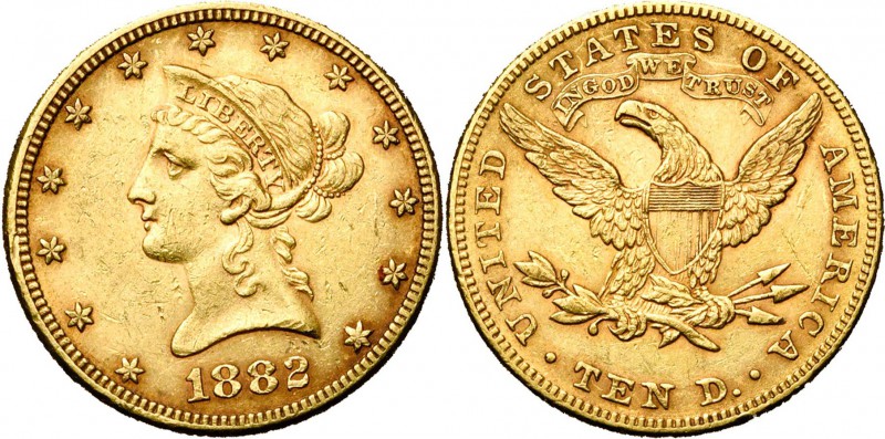 ETATS-UNIS, AV 10 dollars, 1882. Fr. 158.
Très Beau