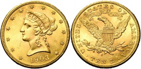 ETATS-UNIS, AV 10 dollars, 1903S. Fr. 160.
presque Superbe