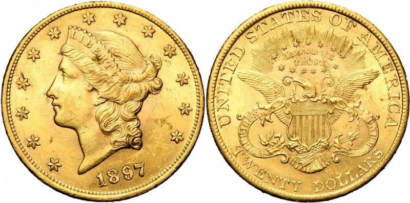 ETATS-UNIS, AV 20 dollars, 1897. Fr. 177. Taches.
Très Beau à Superbe
