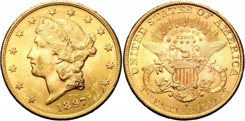 ETATS-UNIS, AV 20 dollars, 1897S. Fr. 178.
Très Beau à Superbe
