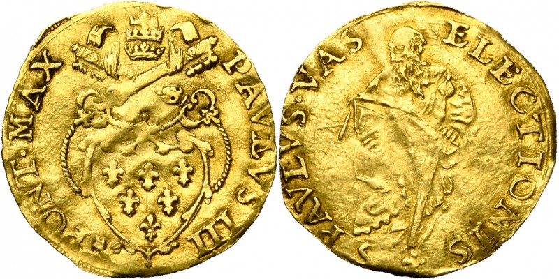 ITALIE, ETATS PONTIFICAUX, Paul III (1534-1549), (Alessandro Farnese), AV scudo ...