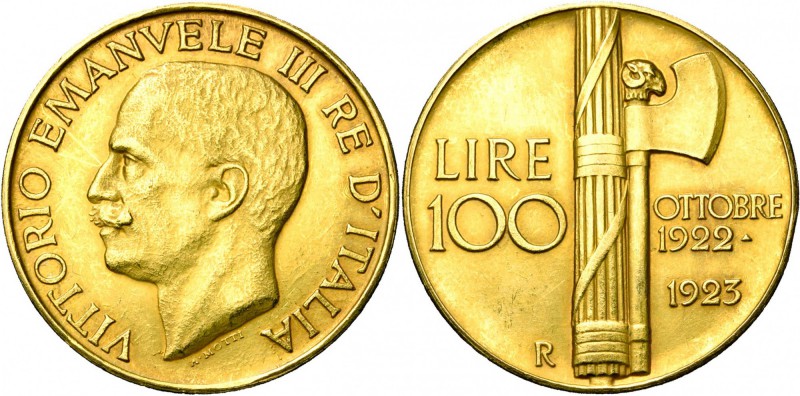 ITALIE, Royaume, Victor Emmanuel III (1900-1946), AV 100 lire, 1923R, Rome. Paga...