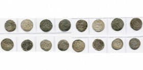ARAB-SASANIAN, AR lot of 8 pcs of Tabaristan: Ispahbads, Farkhan (3); Abbasid governors, `Umar bin al-`Ala (2, one with name in Pahlavi and one with n...