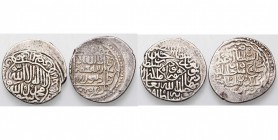 TIMURID, lot of 2 silver tankas: Shahrukh, AH 835, Yazd; Husayn (3rd reign), AH 895, Herat. Album 2405 & 2432.3.
Very Fine