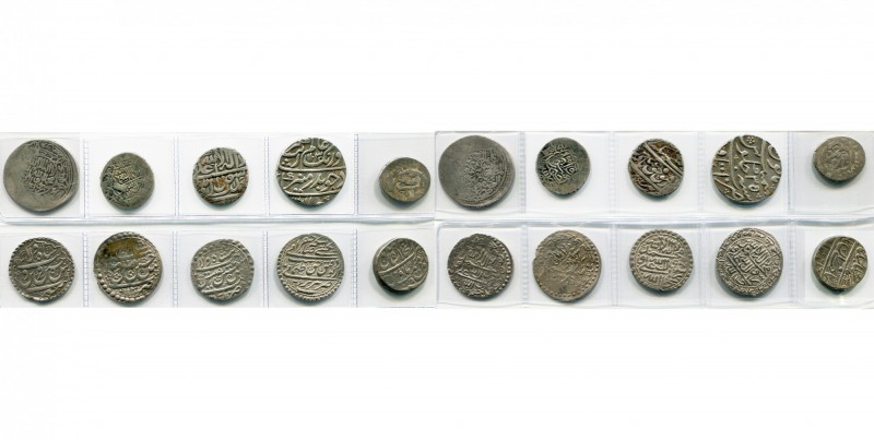 IRAN, SAFAVID lot of 10 silver pcs, including: Isma''il I, shahi, Herat; Tahmasp...