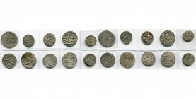IRAN, SAFAVID lot of 10 silver pcs, including: Isma''il I, shahi, Herat; Tahmasp I, shahi, Sabzevar; Abbas II, abbassi, Tabriz; Sulayman I, 2 shahi, H...