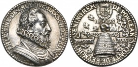 PAYS-BAS MERIDIONAUX, AR médaille, 1595, d''après Jonghelinck. Philippe de Croy, duc d''Arschot (1526-1595). D/ PHLE SIRE DE CROY DVC DARSCHOT PRINCE ...