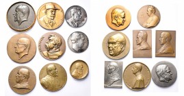 BELGIQUE, lot de 17 médailles, dont: 1917, Dupon, Le révérend Bernaerts; 1925, de Bremaecker, Le cardinal Mercier (AR); 1930, Jacobs, Auguste Slosse (...