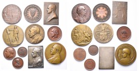 BELGIQUE, lot de 11 médailles de la Société Royale de Numismatique de Belgique, dont: s.d. (1861), Veyrat, Médaille de membre de M. Leitzmann; 1883, W...