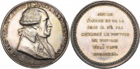 FRANCE, AR médaille, s.d. (1799), non signée (Liénard). Charles-François Lebrun, troisième consul. D/ B. à d. R/ Inscription en sept lignes. Bramsen 2...