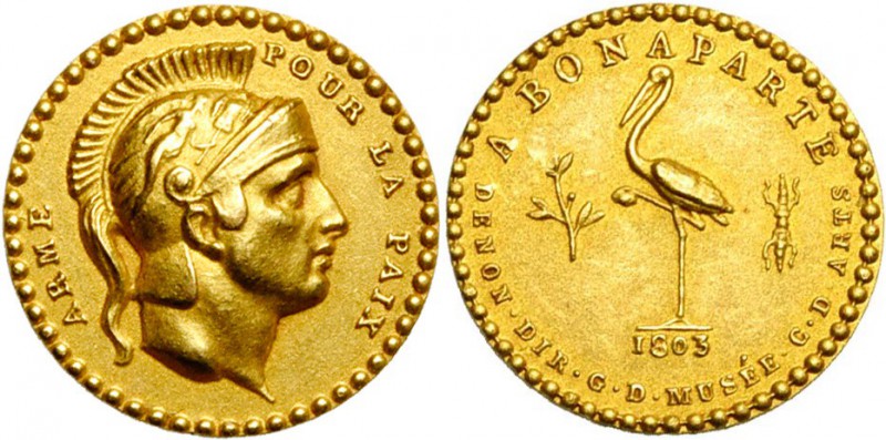 FRANCE, AV jeton, 1803. Négociations avec l''Angleterre. D/ ARME POUR LA PAIX T....