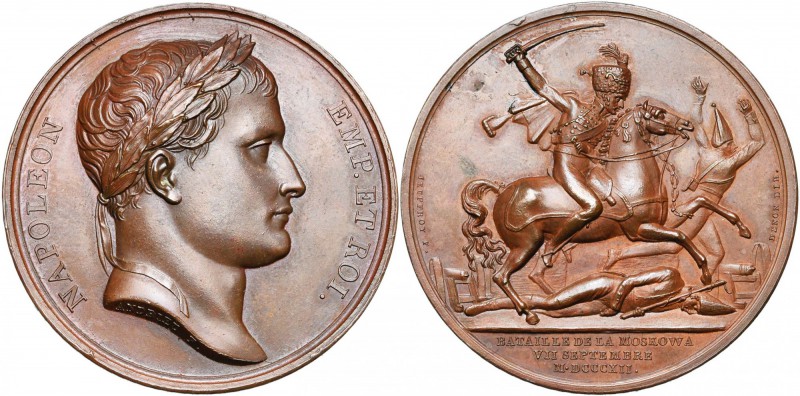 FRANCE, AE médaille, 1812, Andrieu/Jeuffroy. Bataille de la Moscova (Borodino). ...
