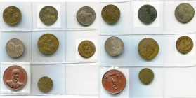 FRANCE, lot de 8 médailles et jetons: 1813, Bataille de Leipzig (2); Retour de Guillaume d''Orange à Amsterdam; 1814, Victoire de Blücher à Brienne, E...