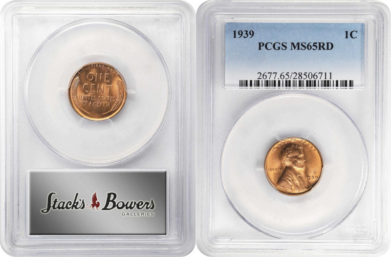 Lot of (4) 1930s Lincoln Cents. MS-65 RD (PCGS).
Included are: 1933; 1935; 1938...