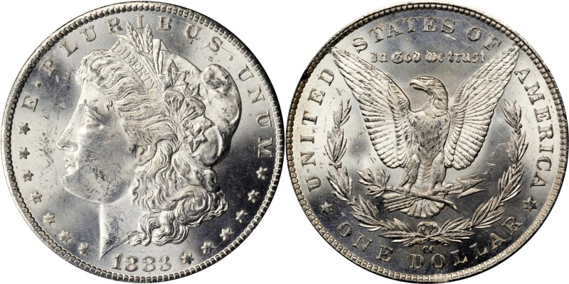 1883-CC GSA Morgan Silver Dollar. MS-62 (NGC).
The original box and card are in...