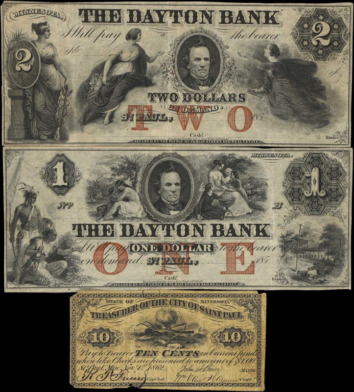 Lot of (3) St. Paul, Minnesota. Dayton Bank & Treasurer of the City of Saint Pau...