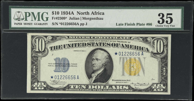 Fr. 2309*. 1934A $10 North Africa Emergency Star Note. PMG Choice Very Fine 35. ...