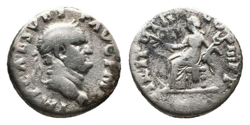 Vespasian. AD 69-79. Rome. denarius. AR. Weight: 2.93 g
Diameter: 16.74 mm