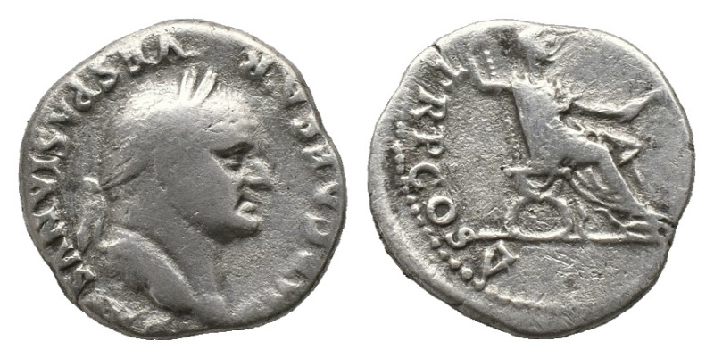 Vespasian. AD 69-79. Rome. denarius. AR. Weight: 3.08 g
Diameter: 17.28 mm