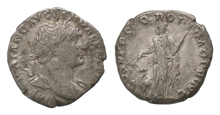 Trajan. AD 98-117. Rome. Denarius. AR. Weight: 3.26 g
Diameter: 16.52 mm