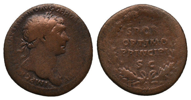 Trajan. AD 98-117. Rome. Dupondius. AE Weight: 9.51 g
Diameter: 27.76 mm