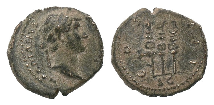 Hadrian. AD 117-138. Rome. Semis. AE
Weight: 3.22 g
Diameter: 17.62 mm