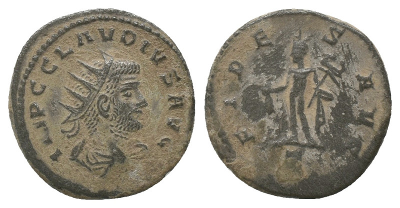 Claudius II. AD 268-270. Antoninianus. AE.
Weight: 3.29 g
Diameter: 19.94 mm