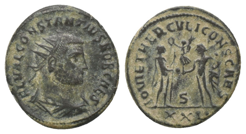 Constantius I as Caesar AE20 fractionnal follis. AE.
Weight: 4.62 g
Diameter: ...