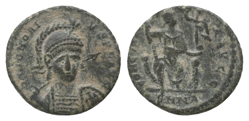 Theodosius II. AD 402-450. Follis. AE.
Weight: 2.49 g
Diameter: 17.27 mm