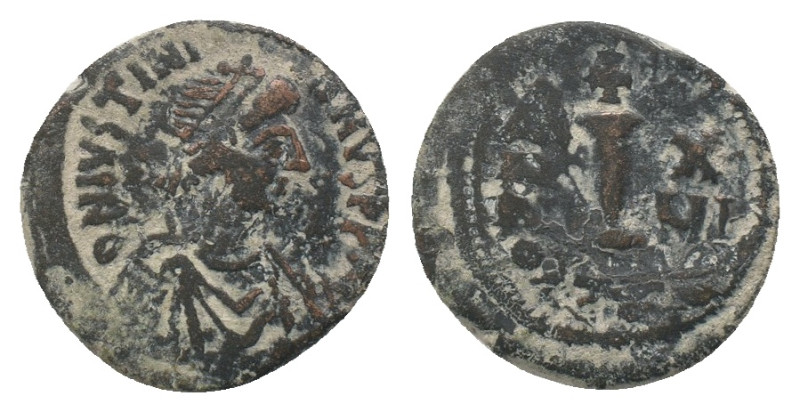 Justinian I AD 527-565. Nikomedia. Decanummium or 10 Nummi. AE.
Weight: 5.06 g...