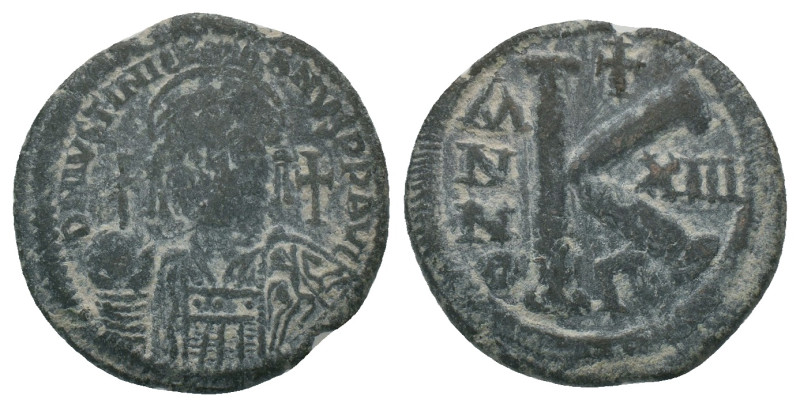 Justinian I AD 527-565. Antioch. 20 Nummi. AE. Weight: 11.63 g
Diameter: 28.29 ...