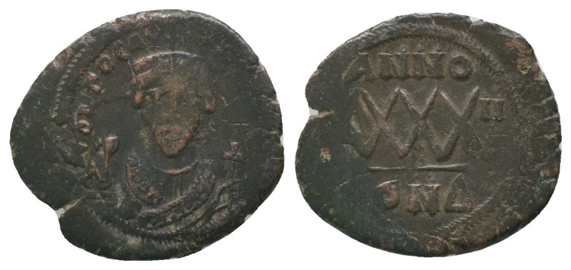 Phocas Follis. AD. 602-610. Constantinople. AE.
Weight: 11.89 g
Diameter: 28.2...